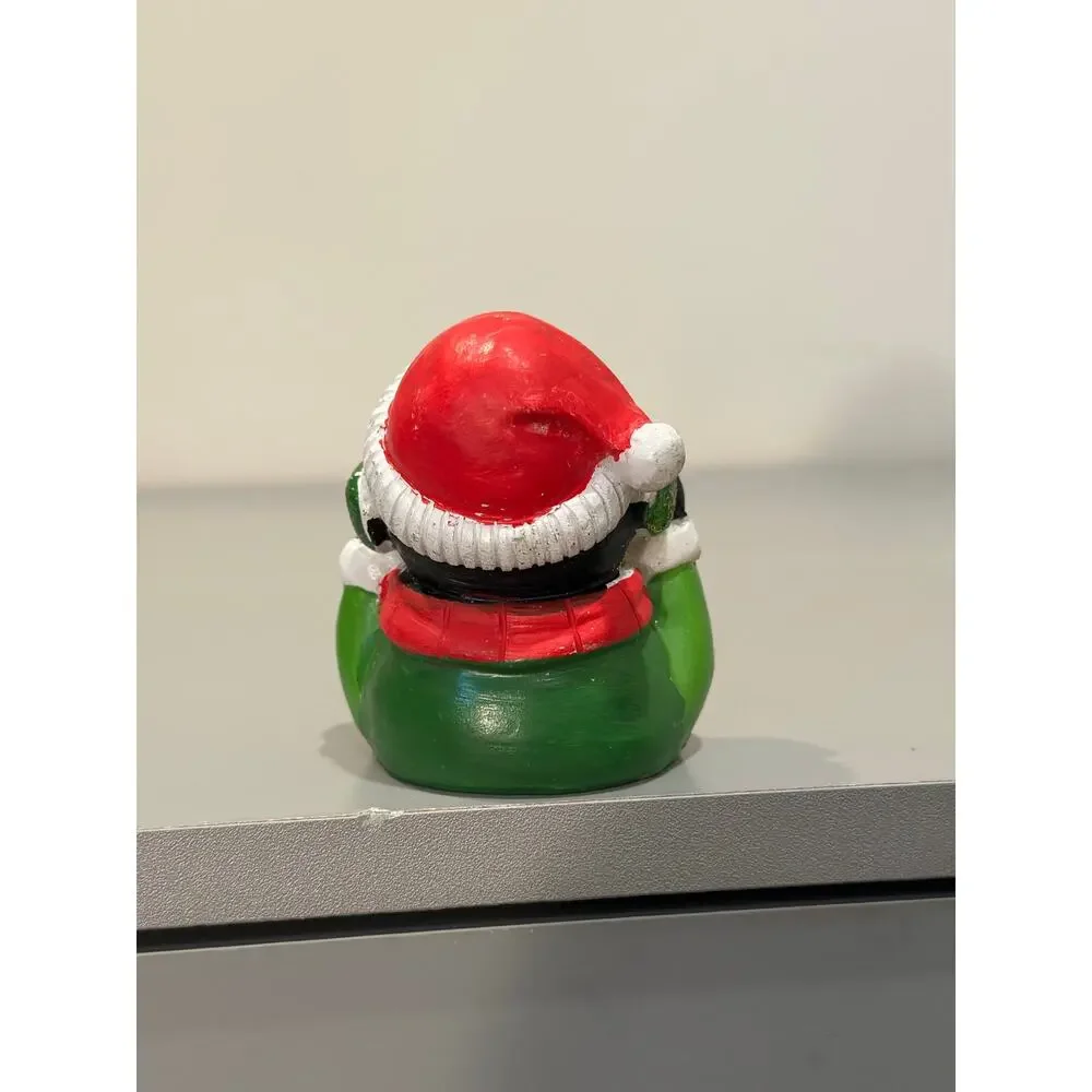 Christmas Penguin Shelf Sitter Figurine Dangle Legs Santa Hat Holiday Decor 6